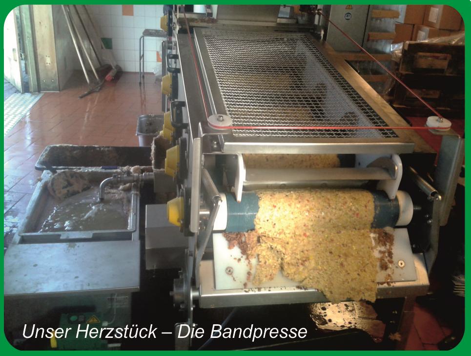 Bandpresse Lohnmosterei Gaedebehn